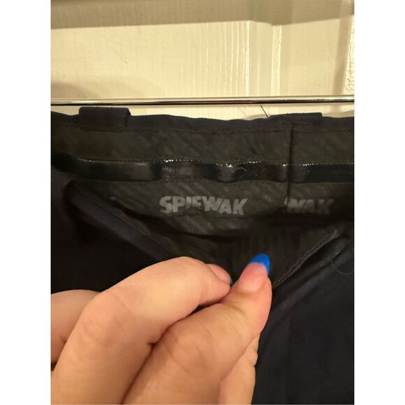 Spiewak Black w/ Gray Stripe Uniform Pants sz 28 EUC Just wribkled - Picture 6 of 9